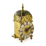 A Lantern Hook and Spike Wall Alarm Timepiece, signed Ambrose, Vowell, London, 18th century and