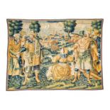 Allegorical Tapestry, 17th centuryWoven in silk and wool, depicting Samson taking action against the