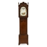 A Mahogany Eight Day Longcase Clock, signed Jno Kent, Manchester, early 19th century, swan neck