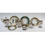 A quantity of Noritake porcelain including teaset, scent bottle, cabaret set, a pair of vases,