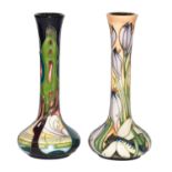 Two modern Moorcroft vases, New Dawn and Autumn Fall, 20.5cm (boxed)