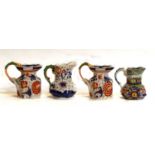 A quantity of assorted 19th century Hydra jugs, Masons, Ironstone and Gaudy Welsh, including