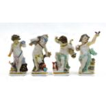 A set of four Samson porcelain figures, 19th century, allegorical of the elements fire, water, air