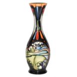 A modern Moorcroft Vale of Aire pattern vase, designed by Emma Bossons, numbered 5/150, 26.5cm