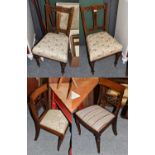 Four various 19th century occasional chairs, together with a window seat, 103cm long (5)