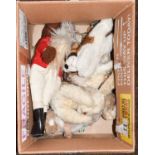 Steiff vintage bunnies floppy, pummy large and small, miniature benny St Bernard and pair of