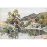 Harry Sticks (1867-1938) "Winlaton Mill" Initialed, watercolour, 11.5cm by 17cm