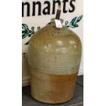A large Victorian glazed stoneware wine jar, with applied label for makers, Osmond Rhodes, wine &
