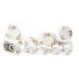 A Shelley part tea service in the Wild Flowers pattern, number 13668, thirteen side plates, thirteen