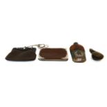 A quantity of miscellaneous items including cigar holders, pill boxes, purses, flask etc