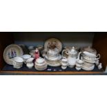 Royal Albert Brigadoon teaset, a Masons service, a Coalport figure, and a Quimper dish