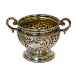 A George IV Scottish silver salt-cellar, maker's mark F&S, Possibly for Franklin and Sons,