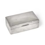 A George V silver cigarette-box, by Charles and Richard Comyns, London, 1919, oblong and with