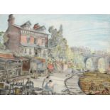 Frederick (Fred) Cecil Jones RBA (1891-1966)"Knaresborough"Signed, inscribed and dated 1953, mixed