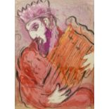 After Marc Chagall (1887-1985) Russian/French"David and His Harp"Lithograph from "Illustrations pour