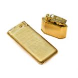 A 9 carat gold cigarette lighter; and another