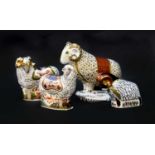 Royal Crown Derby Imari paperweights; The Ram of Colchis (certificate), Imari Ram (certificate),