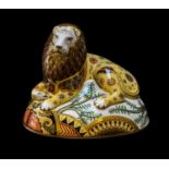 Royal Crown Derby Imari paperweight, the Nemean Lion for Connaught House, 225/750 (certificate),