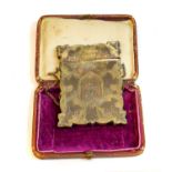 A Victorian Parcel-Gilt Silver Card-Case, by Hilliard and Thomason, Birmingham, 1859, shaped oblong,