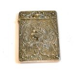 An Edward VII Silver Card-Case, by Robert Pringle and Sons, Birmingham, 1902, olbong, the front