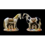 Royal Crown Derby Imari paperweights; Appleby Stallion and Appleby Mare, both for Sinclairs (