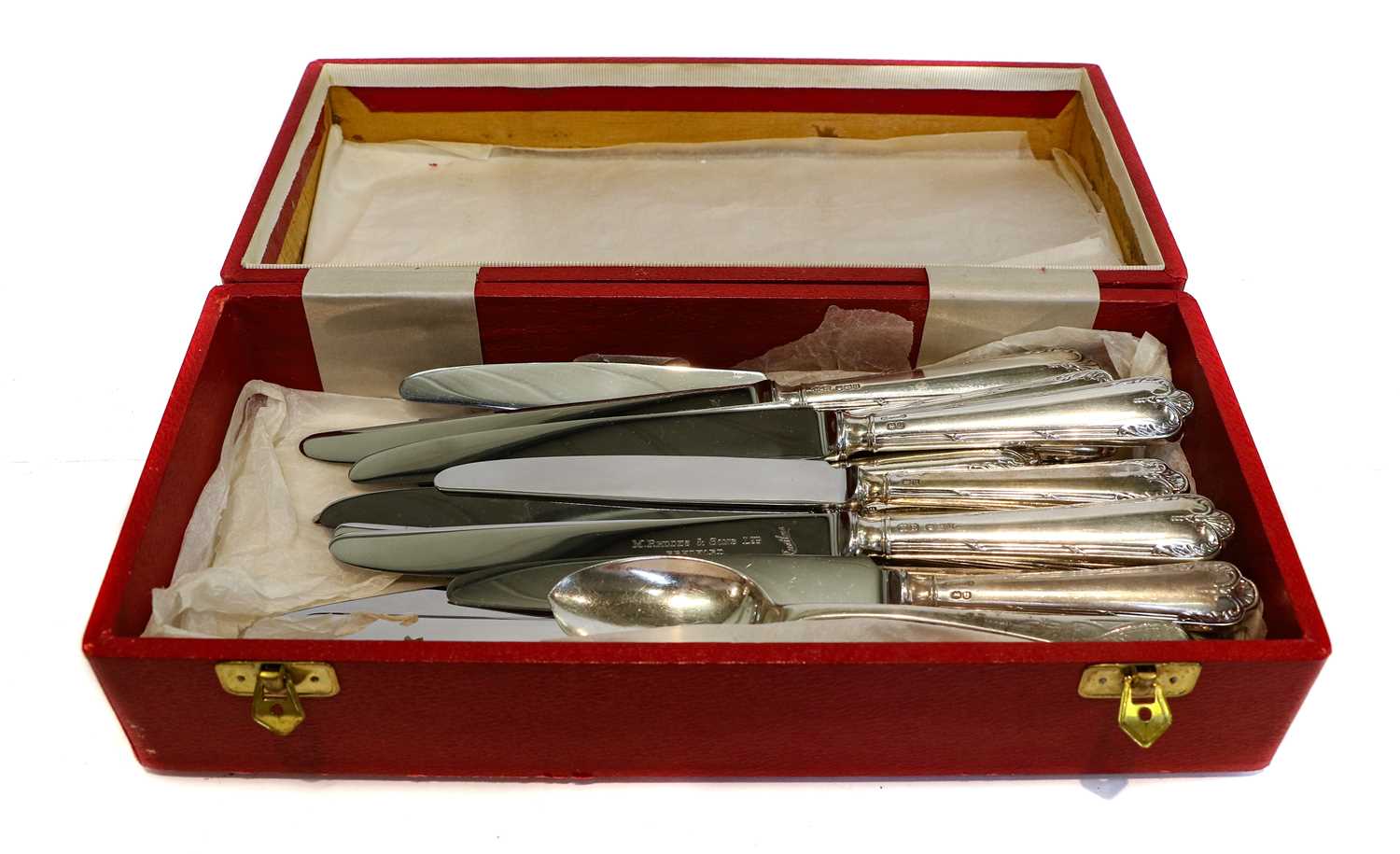 A quantity of silver items, mainly cased including a set of six spoons with enamelled terminals - Image 3 of 5