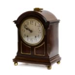 A Regency style mahogany striking table clock, movement stamped W&H Sch, inside back door with