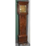 Oak thirty hour longcase clock, circa 1780, 12¼ in square brass dial, signed Tho[ma]s Wallace,