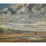 E. Charlton Taylor (20th century) "Low Tide" Signed, oil on board, with receipt and purchase label