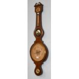 A mahogany 10'' dial wheel barometer, signed James Predary, Manchester, circa 1830, 108cm high