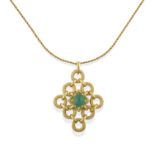 An Emerald Pendant on Chain