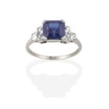 An Art Deco Sapphire and Diamond Ring