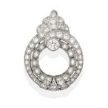 ^ A Diamond Clip Brooch