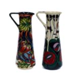 A modern Moorcroft ewer, a Tribute to Charles Rennie Mackintosh by Rachel Bishop and another, Red