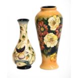 A modern Moorcroft vase, Victoriana by Emma Bossons, 21cm, together with another, Sweet Thief,