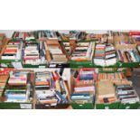 Eighteen boxes of books, including: military reference, geographical and historical reference works,