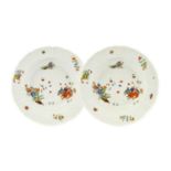 A Pair of Meissen Porcelain Soup Plates, circa 1740, painted in Kakiemon style with the Koreanischer