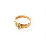 An 18 carat gold diamond ring, finger size PGross weight 3.0 grams.