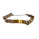 A 9 carat gold identity bracelet, length 19cmGross weight 55.3 grams.