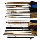 A Group of Twelve Fly Rods