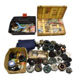 A Collection Of Thirteen Fly Reels And Spools