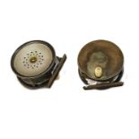 A Hardy 4" Brass Faced Perfect Salmon Fly Reel