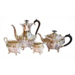 A Four-Piece Victorian Silver Tea and Coffee-Service, by Mappin Brothers, Sheffield, 1896 and