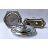 A Collection of Assorted Silver and Silver Plate, the silver including: a shell-shaped dish; a