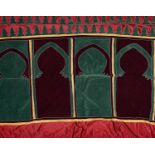Satin and Velvet Tent Panel, probably North Africa, last quarter 20th centuryWith a row of niches