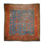 Ushak Carpet Central/West Anatolia, circa 1900The aquamarine field of stylised flowerheads, plants