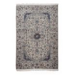 Good Nain Rug Central Iran, circa 1950 The ivory field centred by a flowerhead medallion