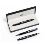 A Montblanc Meisterstück Fountain-Pen, Ballpoint-Pen and Mechanical-Pencil Numbered BS2324543, MBLB4