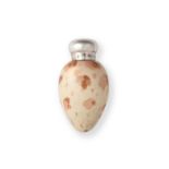 A Victorian Silver-Mounted Porcelain Scent-Bottle The Silver Cap Probably by Cornelius Desormeaux Sa