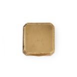 A George VI Gold Compact Probably by Cohen and Charles, London, Probably 1950, 9ct